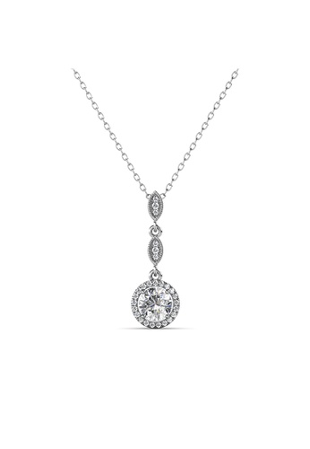 Her Jewellery silver CELÈSTA Moissanite Diamond - Mon Elégance Pendant (925 Silver with 18K White Gold Plating) by Her Jewellery 5CF9EACB982744GS_1