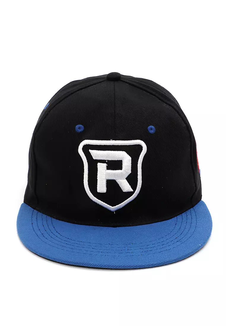 Gemp Cap Snapback Unisex Motif R Resizable Strap Material Rafel ORIGINAL - Black Blue
