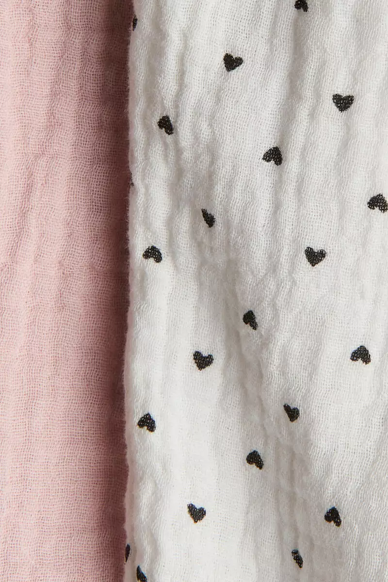 2-pack cotton muslin trousers