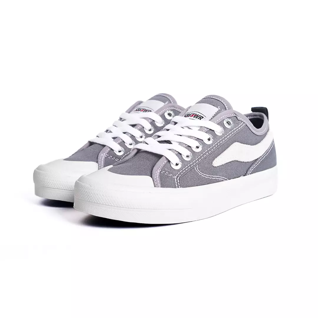 SABA Veron Grey White - Sepatu Sneakers Casual Pria Wanita
