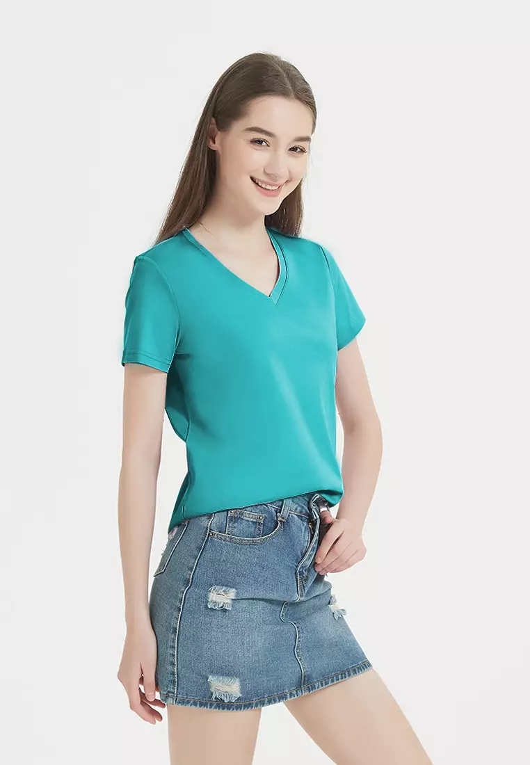 Solid color shirts women's sales