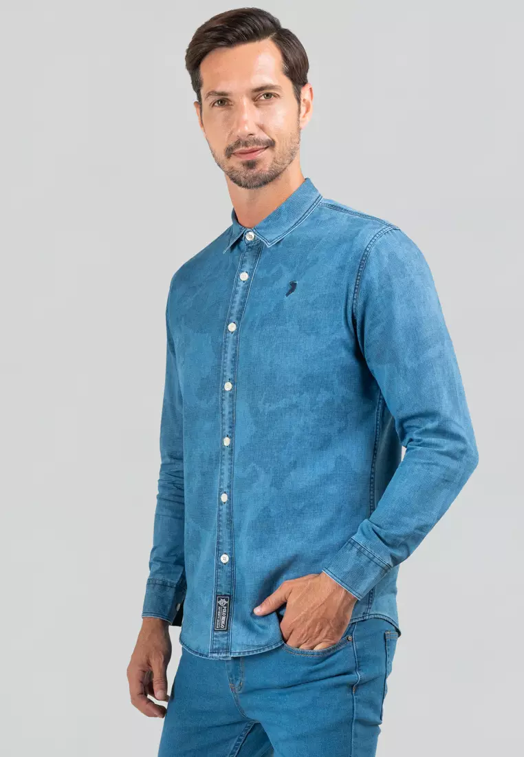 Polo Haus - Men’s Signature Fit Camouflage Theme L/S Shirt