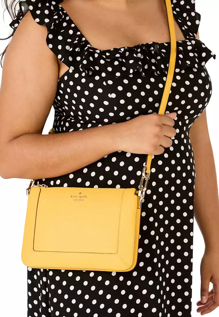 Lena Double Compartment Crossbody Bag in Daffodil KH430
