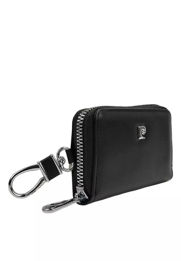 Pierre Cardin Dompet Gantungan Kunci Key Chain Kulit Leather Ring Holder Pouch