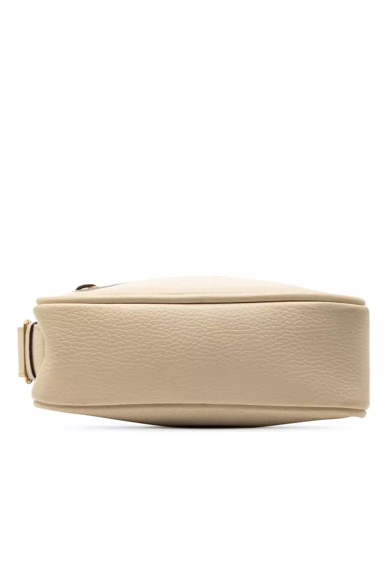 Pre-Loved Gucci Grained Calfskin Logo Crossbody
