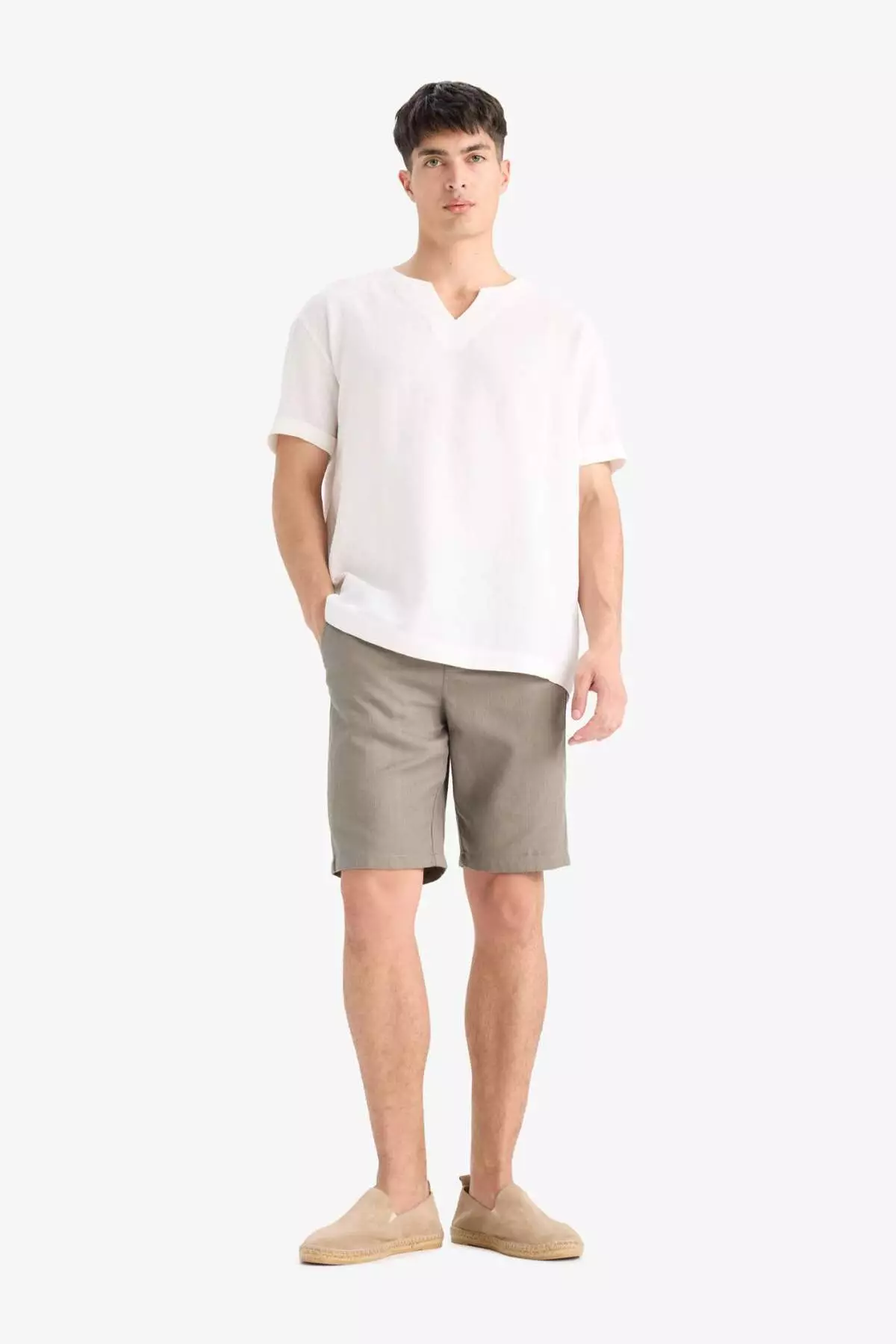 100% Cotton Bermuda Shorts D4268Ax25Sm