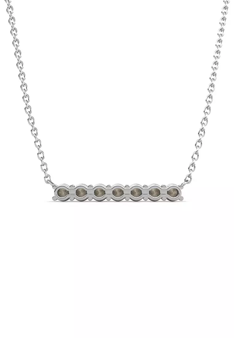 Myriad Birth Stone Pendant January Garnet WG - Kalung Crystal by Her Jewellery