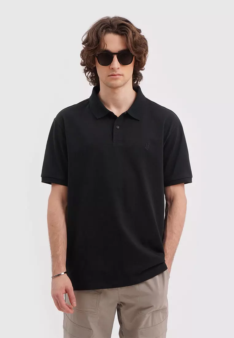 penshoppe black polo shirt