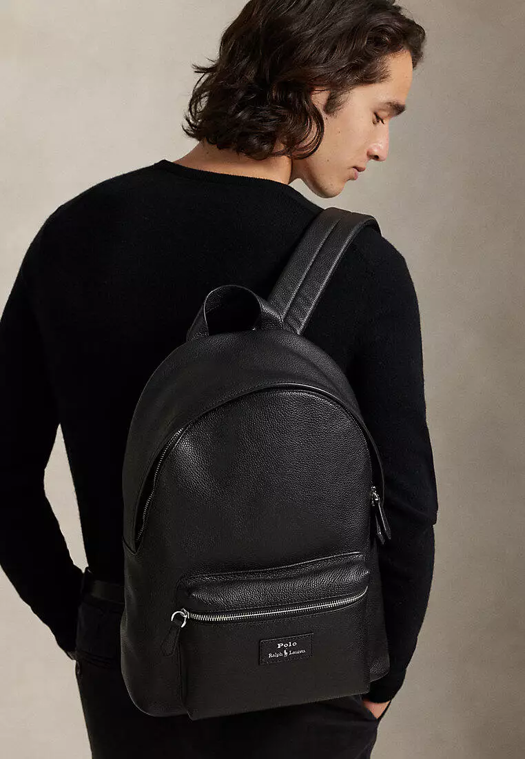 Buy Polo Ralph Lauren Pebbled Leather Backpack 2026 Online | ZALORA