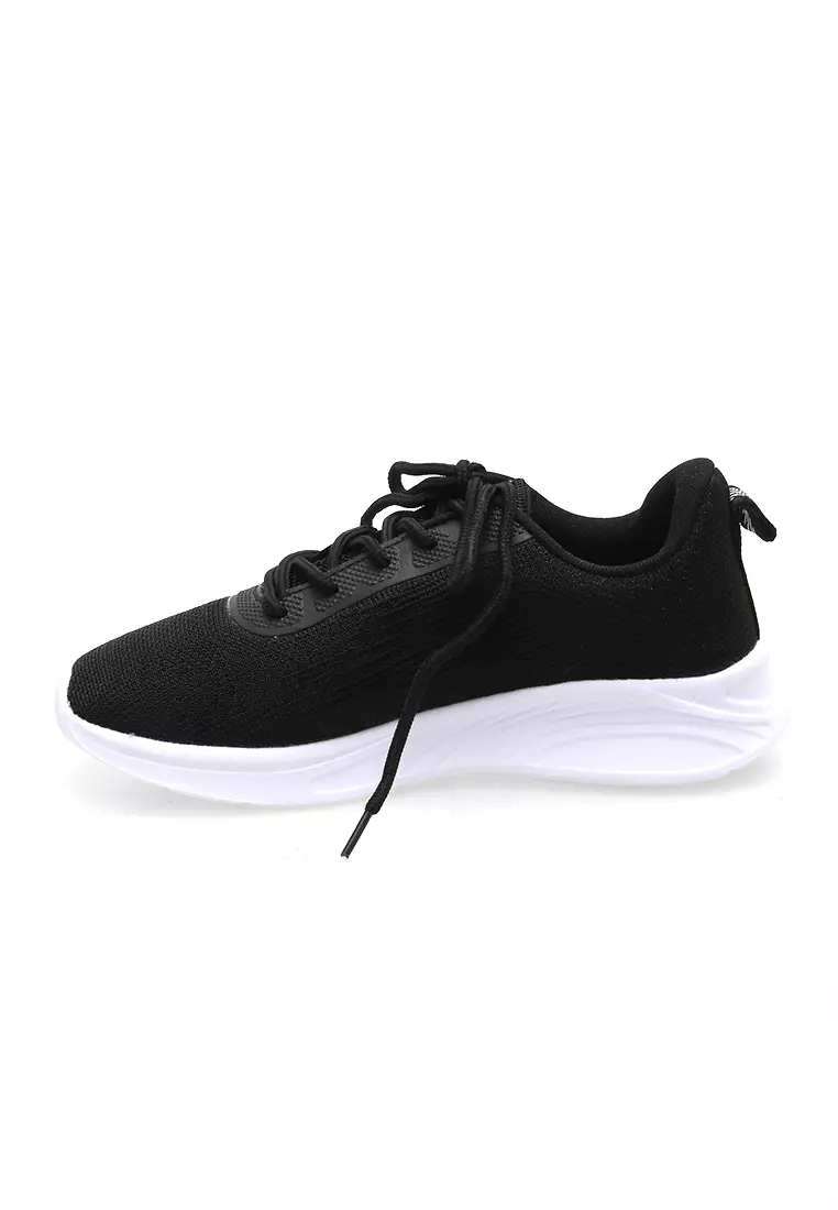 Sepatu Sport Wanita Joging Sneakers Premium High Quality - Black 7799