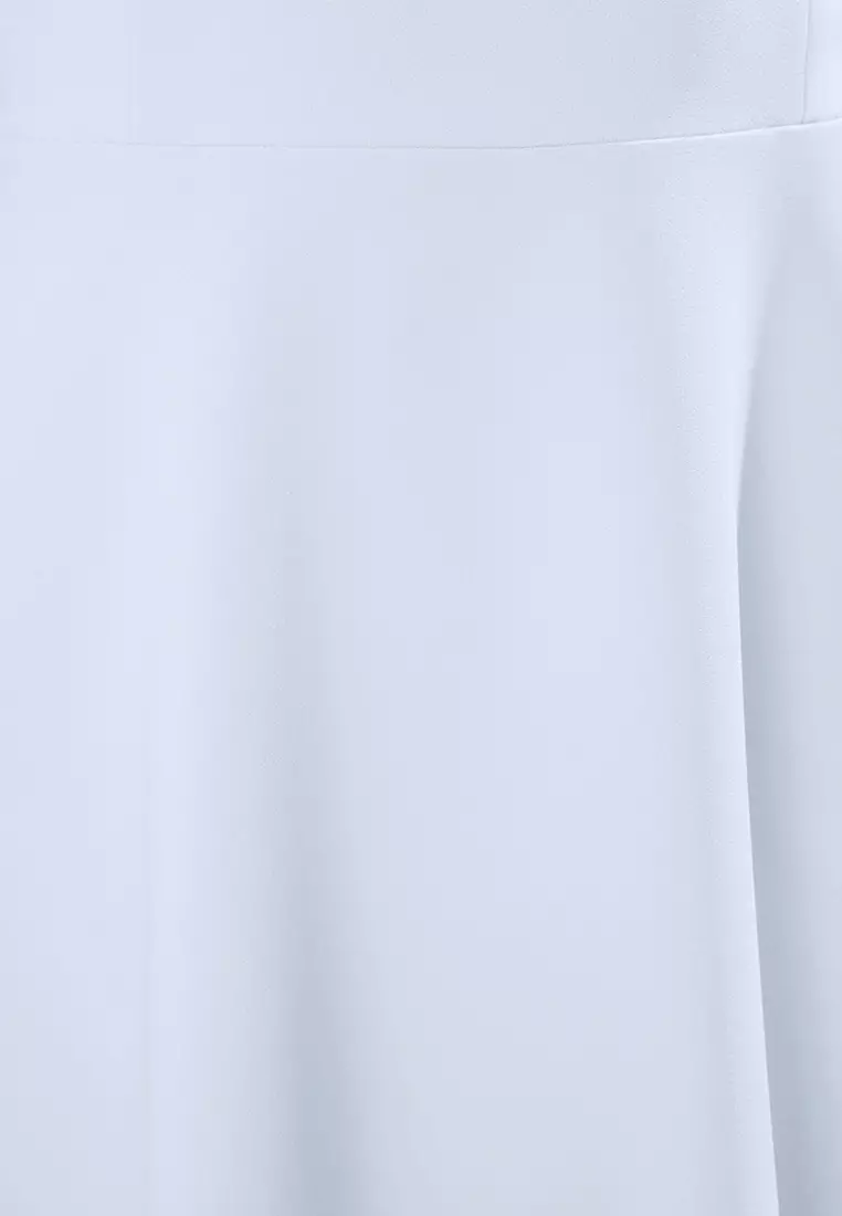 Light Blue A Cut Strap Fastening Detailed Midi Elegant Evening Dresses Evening Graduation Dress