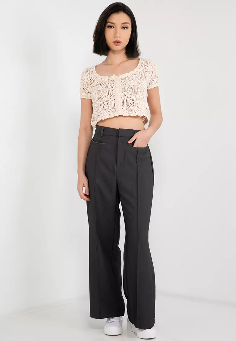 White lace short sleeve cardigan best sale