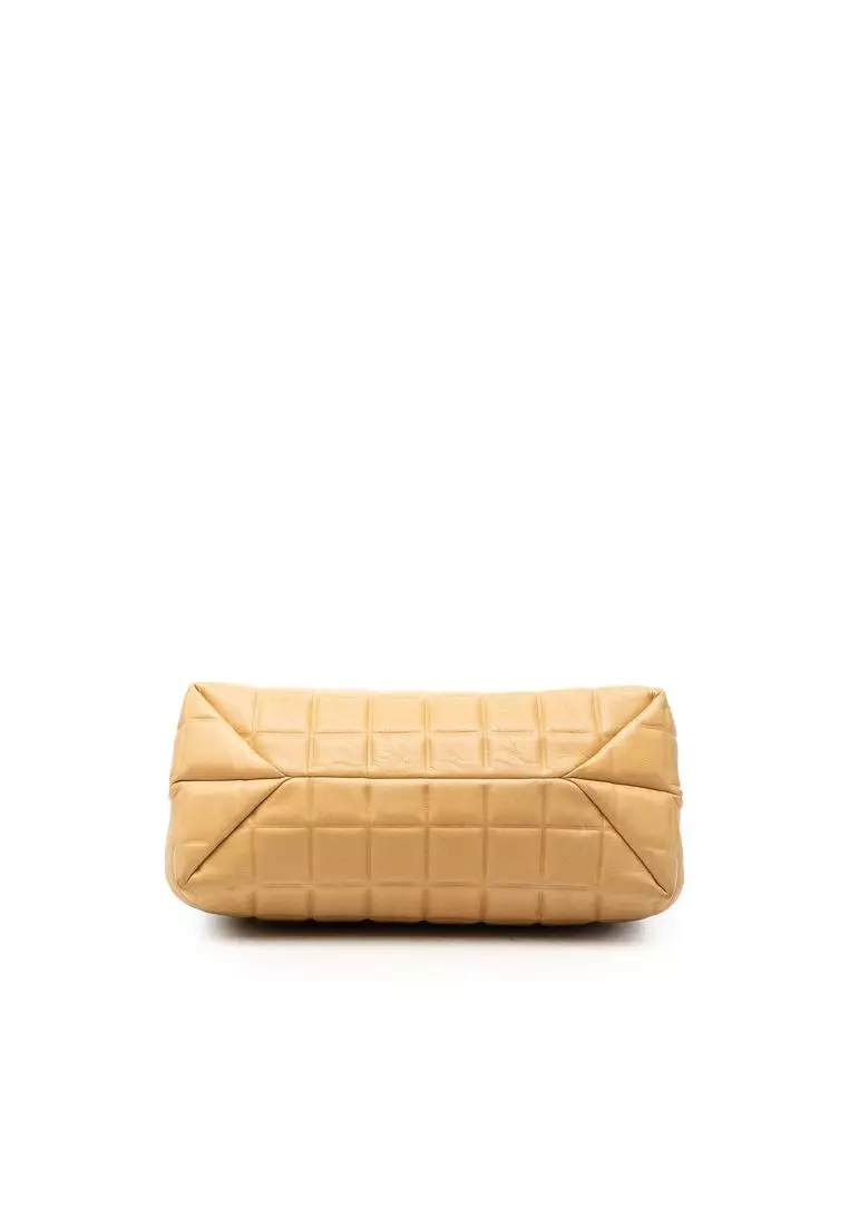 Pre-Loved Chanel Cc Chocolate Bar Lambskin Frame Handbag