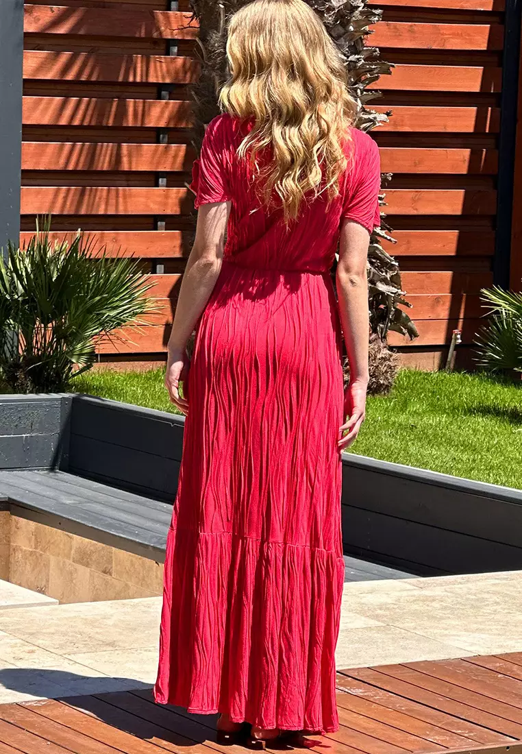 Wrap Front Maxi Dress