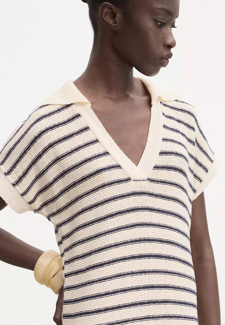 Long Striped Knitted Dress