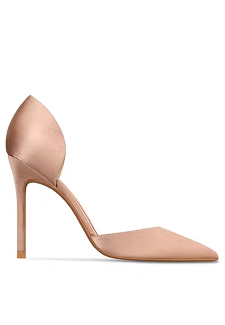 8CM Silk Fabrics Hollow High Heel Shoes LJX06-c