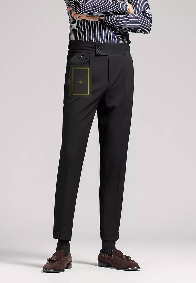 Slim Fit Cropped Suit Pants DF1003