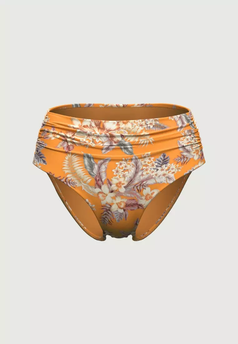 Desert Tropics Yellow Ruched Full Classic Pant