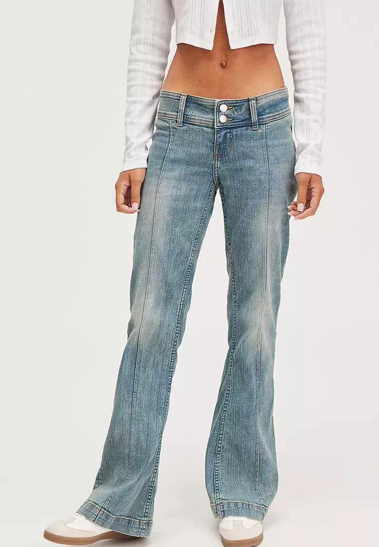 Buy Monki Nicole Low Bootcut Jeans 2025 Online | ZALORA