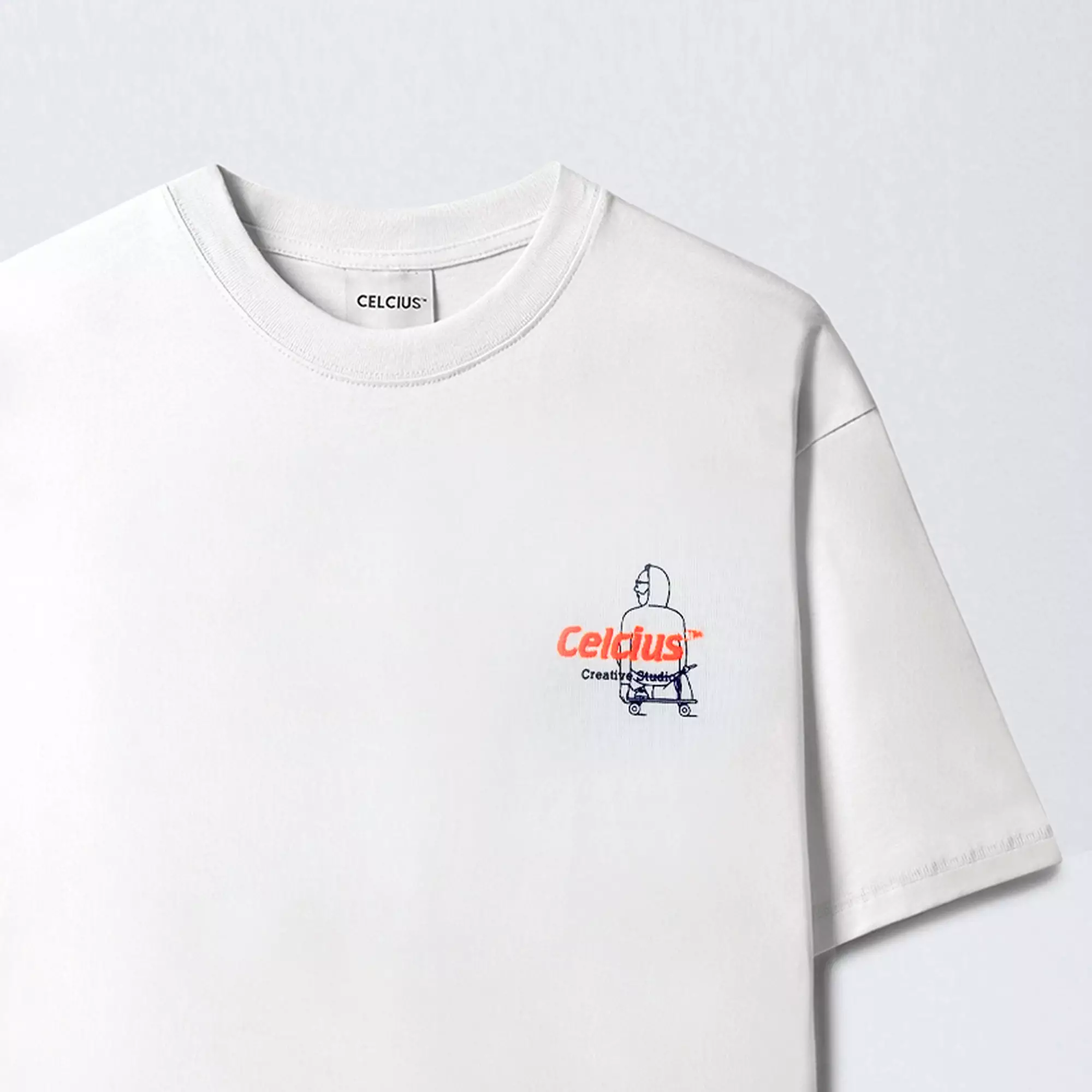 CELCIUS Kaos Lengan Pendek Oversize LIN001357C Putih