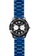EGLANTINE black and blue and silver EGLANTINE® Terrenz Unisex Steel Quartz Watch, Black Dial, IP Blue Steel Bracelet 8C0C8ACD77C670GS_2