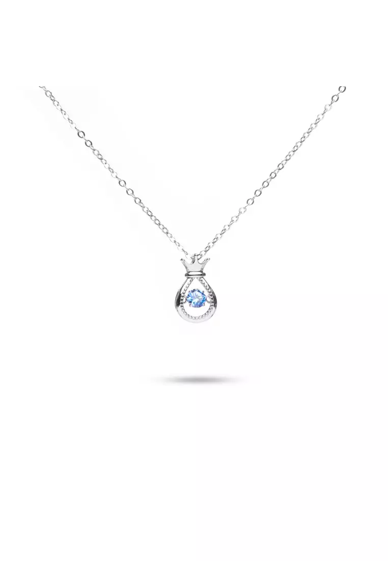 White topaz pendant sale necklace