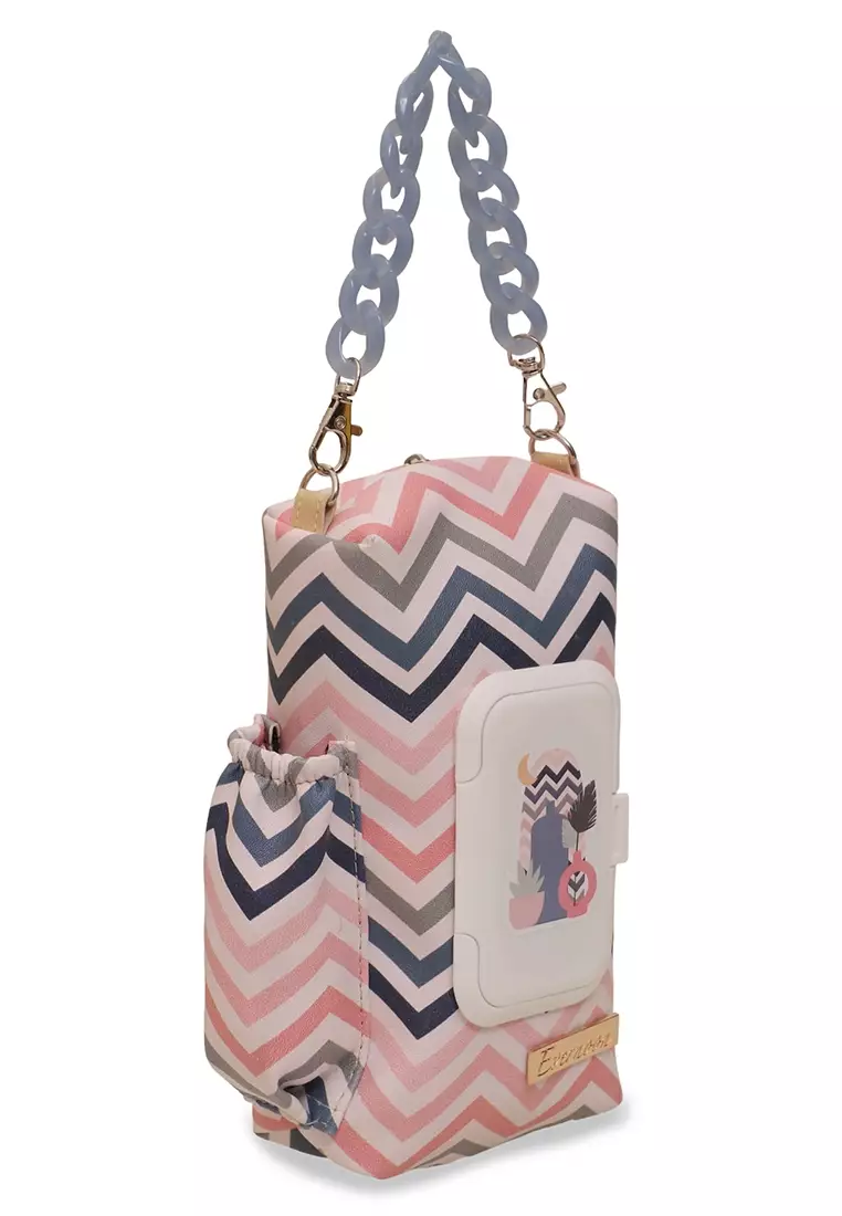 Firda Kantong Tisu 3 IN 1 Desain Simple Multi Color Dan Gambar Unik - Chevron Navy 274C