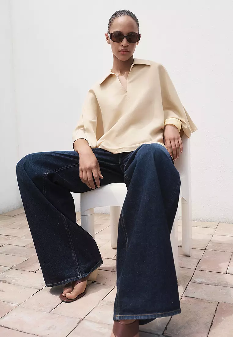 Oversized Three-Quarter Sleeve Shirt