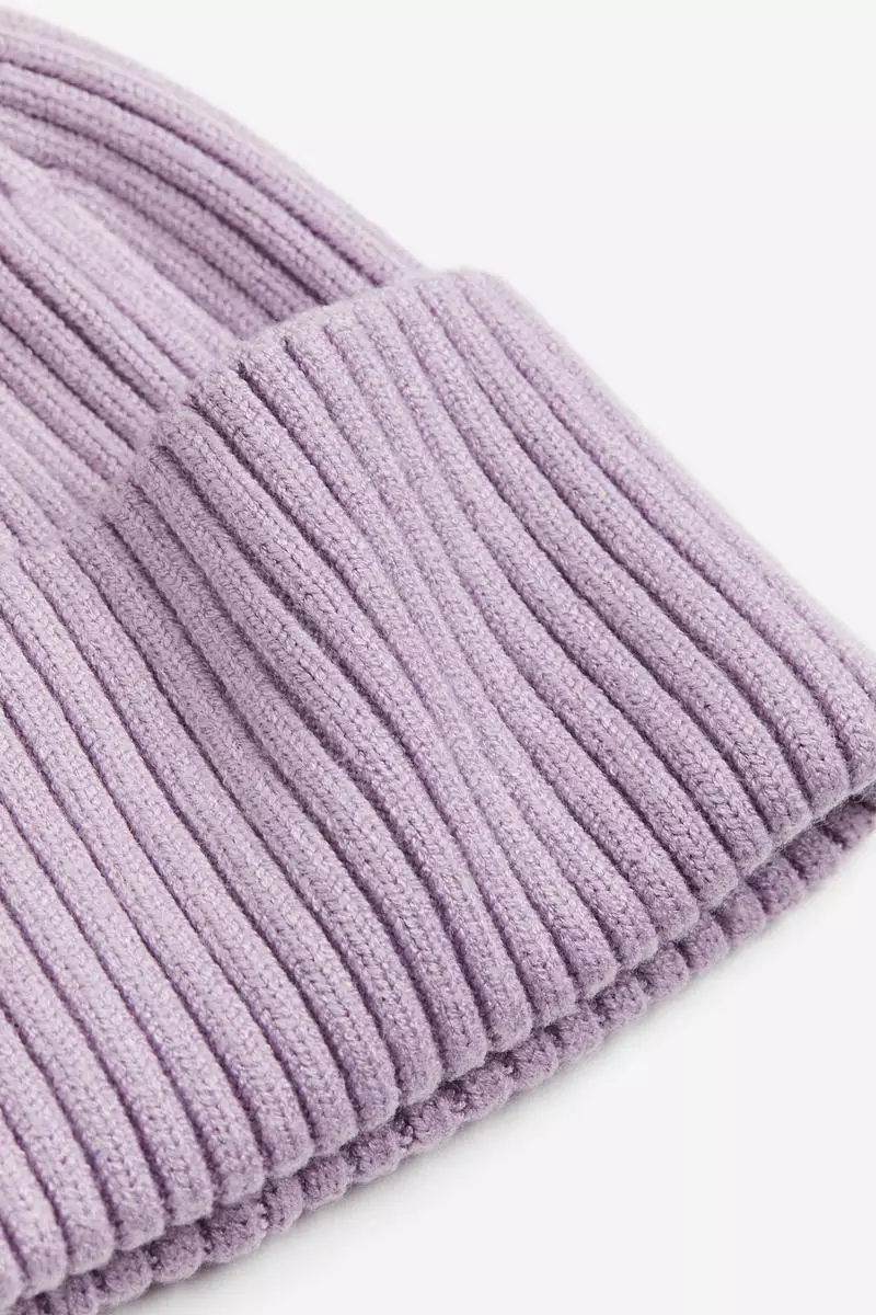 Rib-knit hat