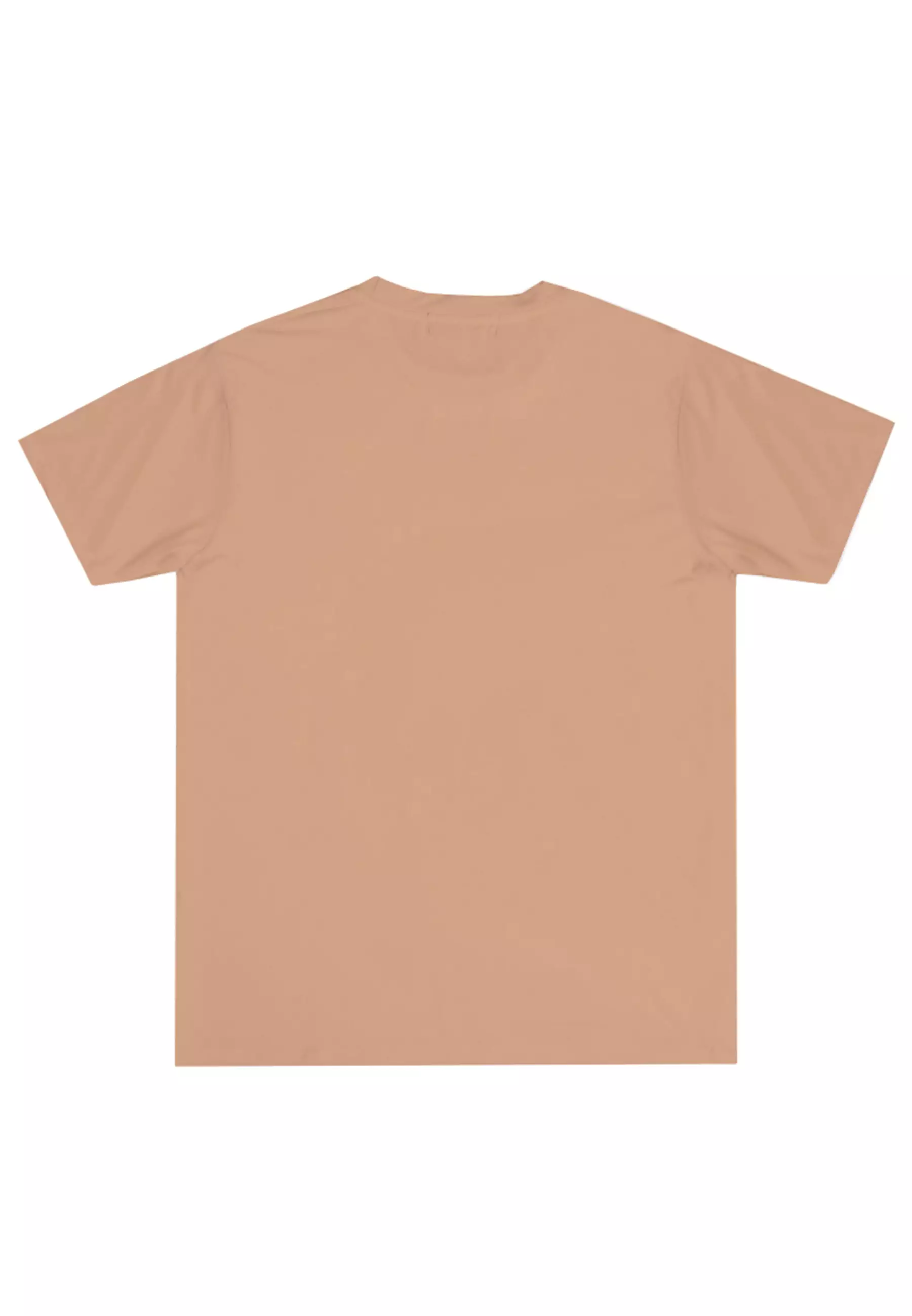 NTD26 kaos ringan anti kusut stretch cepat kering body fit pria Nade onigiri coklat muda khaki