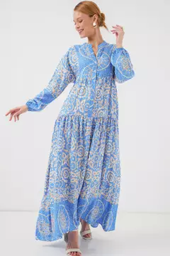 Blue Batik Patterned