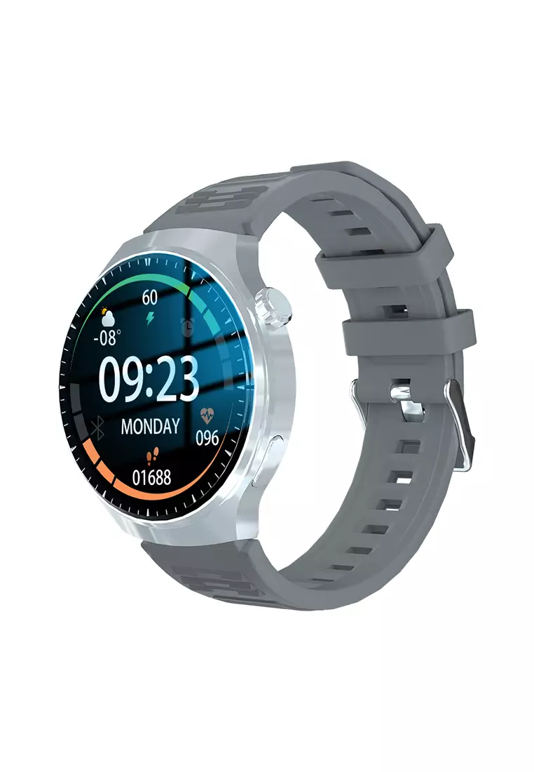 GT4 PRO smartwatch jam tangan couple sport watch tipis simple jam tangan pria wanita mendukung hp whatsapp Grey
