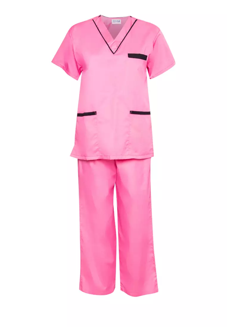 Buy INTAL GARMENTS Scrub Suits Hospital Uniform SS02 VNeck with Piping
