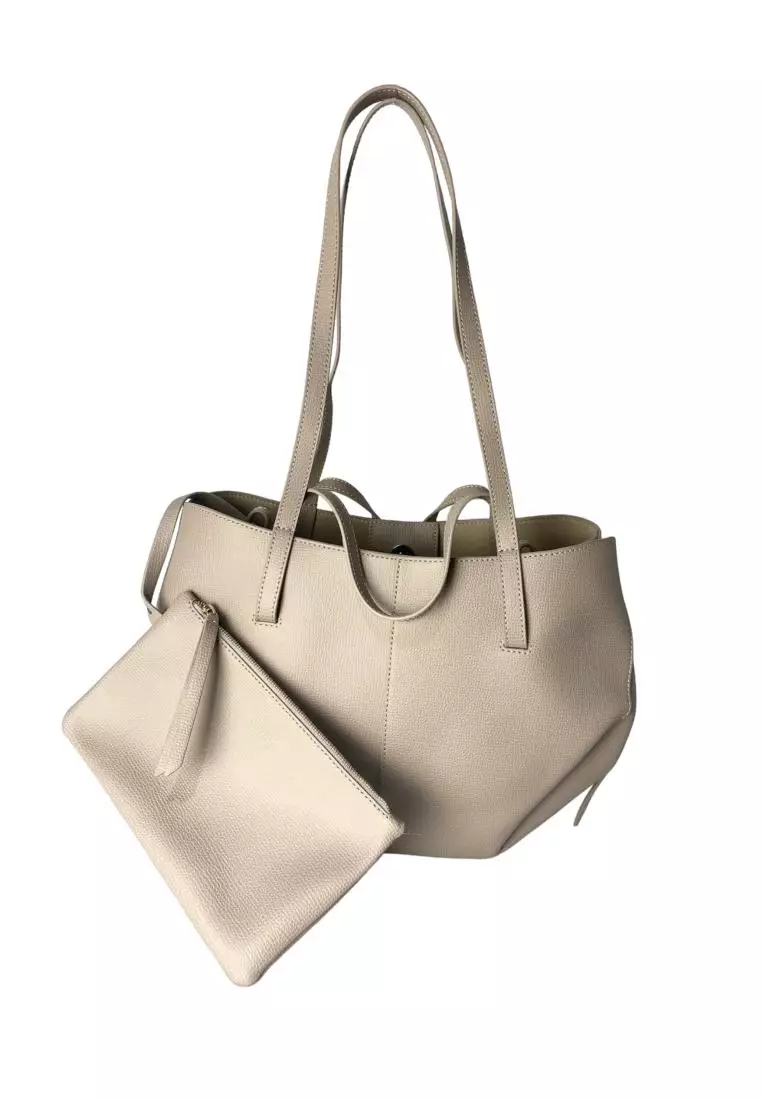 Polene Cyme Mini Taupe Leather