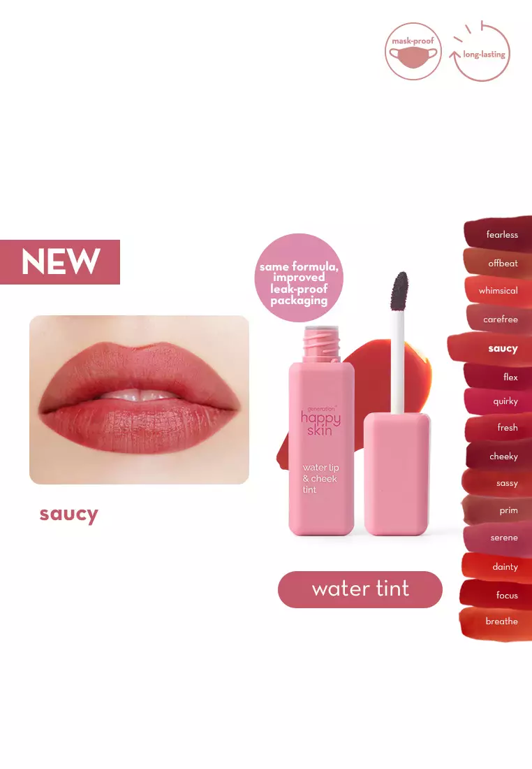 Discount on Happy Skin  shoes - SKU: Generation Happy Skin Water Lip & Cheek Tint in Saucy
