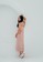 Boss Babe the Label pink Danielle Midi V-Neck Strappy Satin Dress in Pink EE492AA69ACC91GS_3