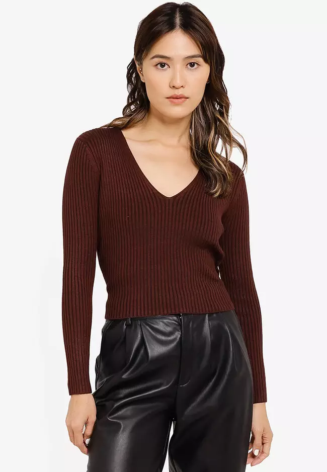 Olina Knitted V Neck Jumper