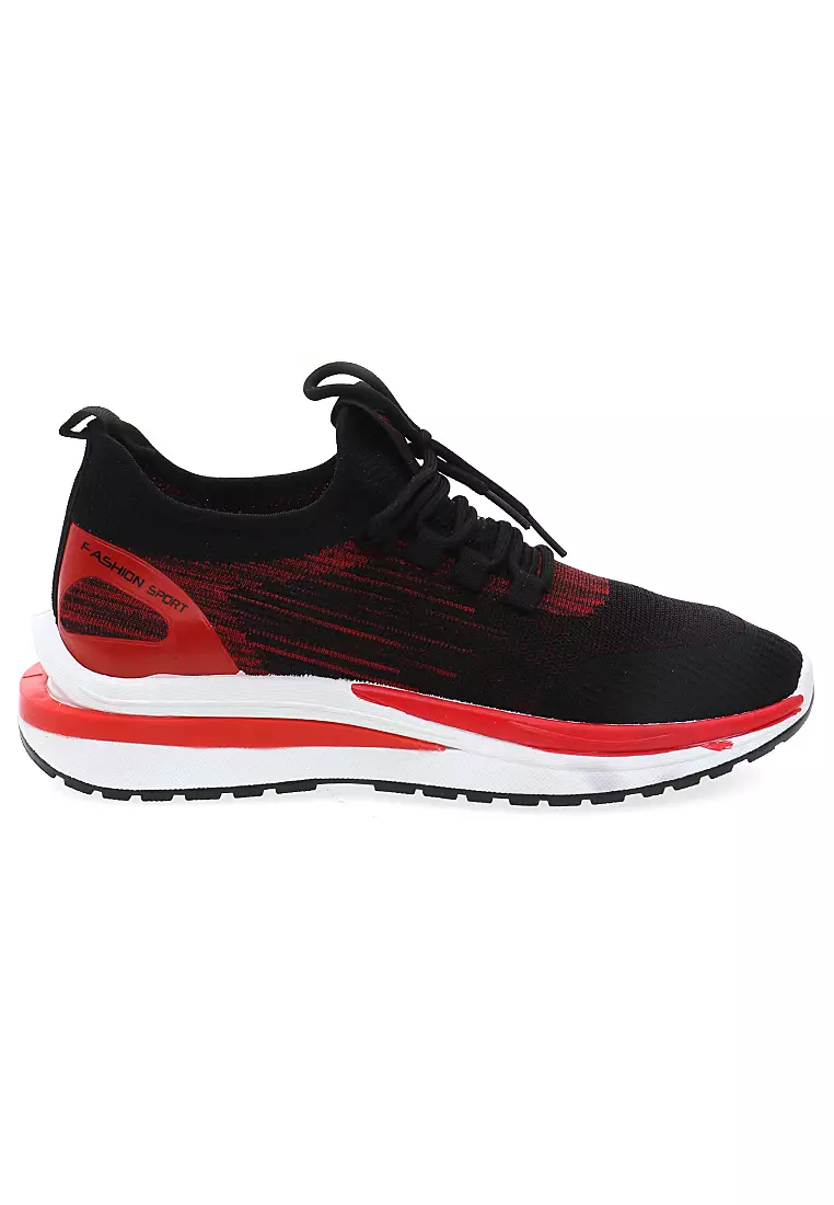 Chayton Sepatu Olahraga Pria Sneakers Casual Sport Shoes Material Synthetic ORIGINAL - Red Black