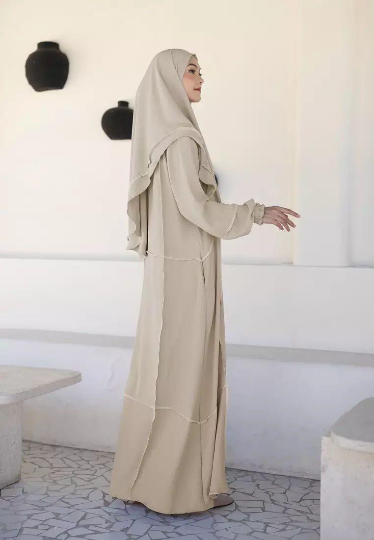 Zelena - Assyami Abaya | Gamis Abaya Umrah Hajj - Corn Cream