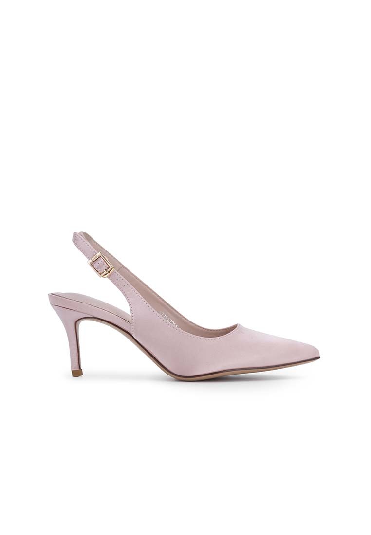FAUX SILK SLINGBACK PUMP