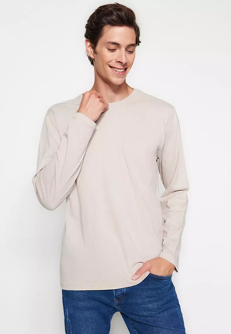 2-Pack Long Sleeve Regular/Regular Cut Basic T-Shirt