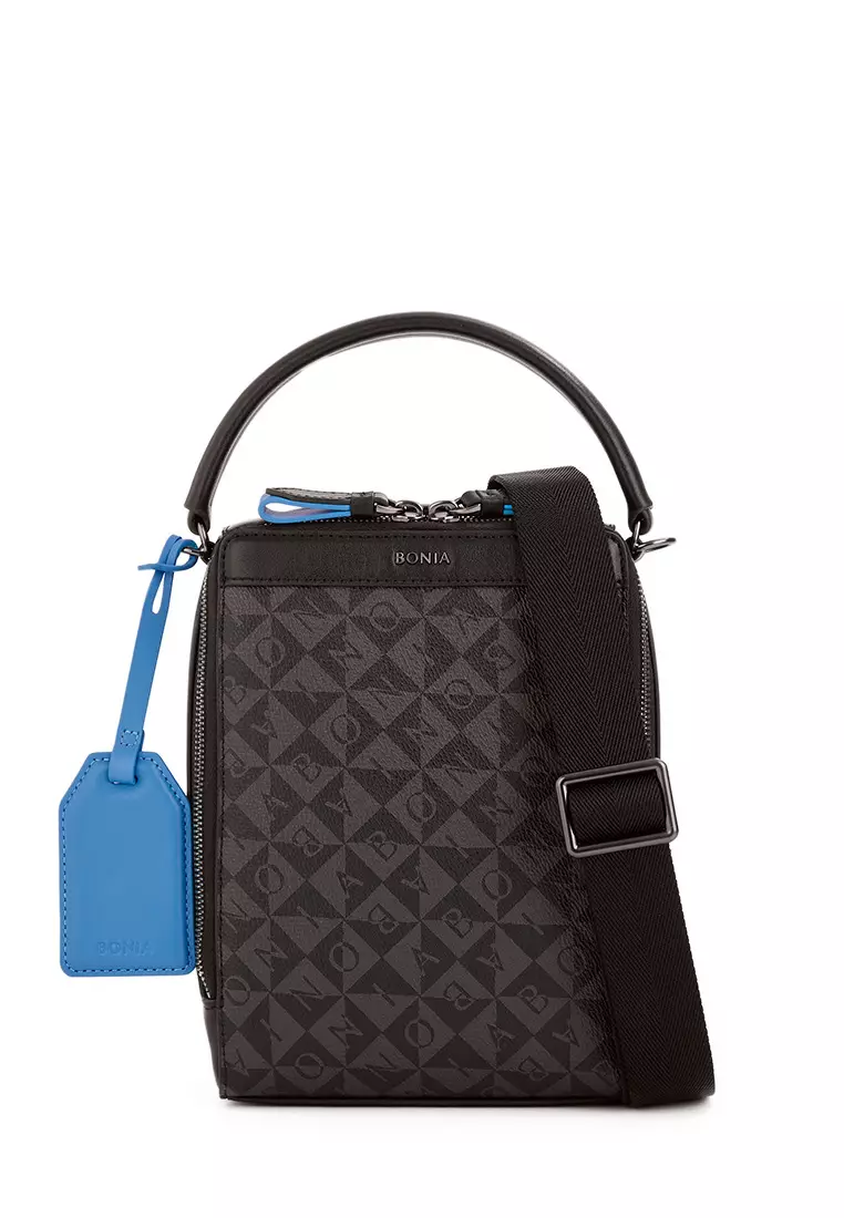 Blue Alvaro Monogram Messenger Bag