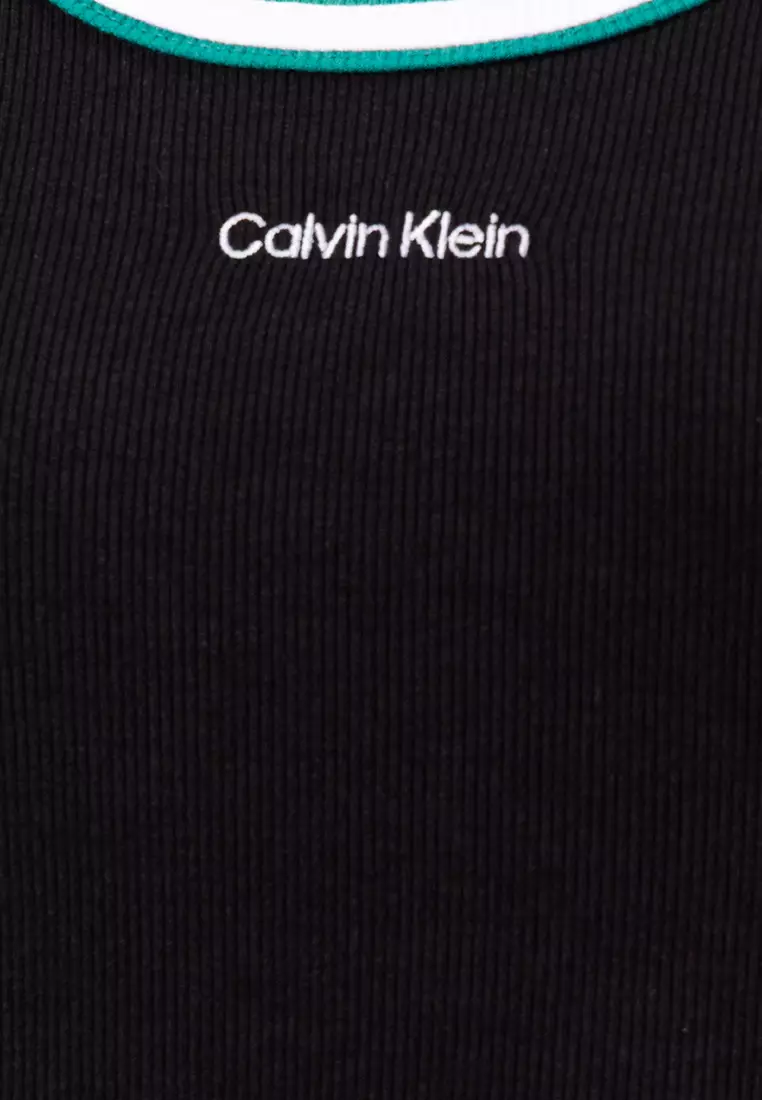 Color Block Cotton Rib Crew Tank Top