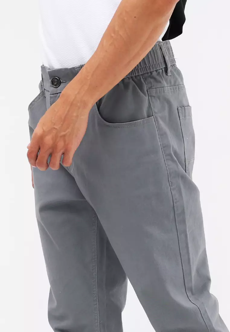 Colored Long Pants Slim Tapered