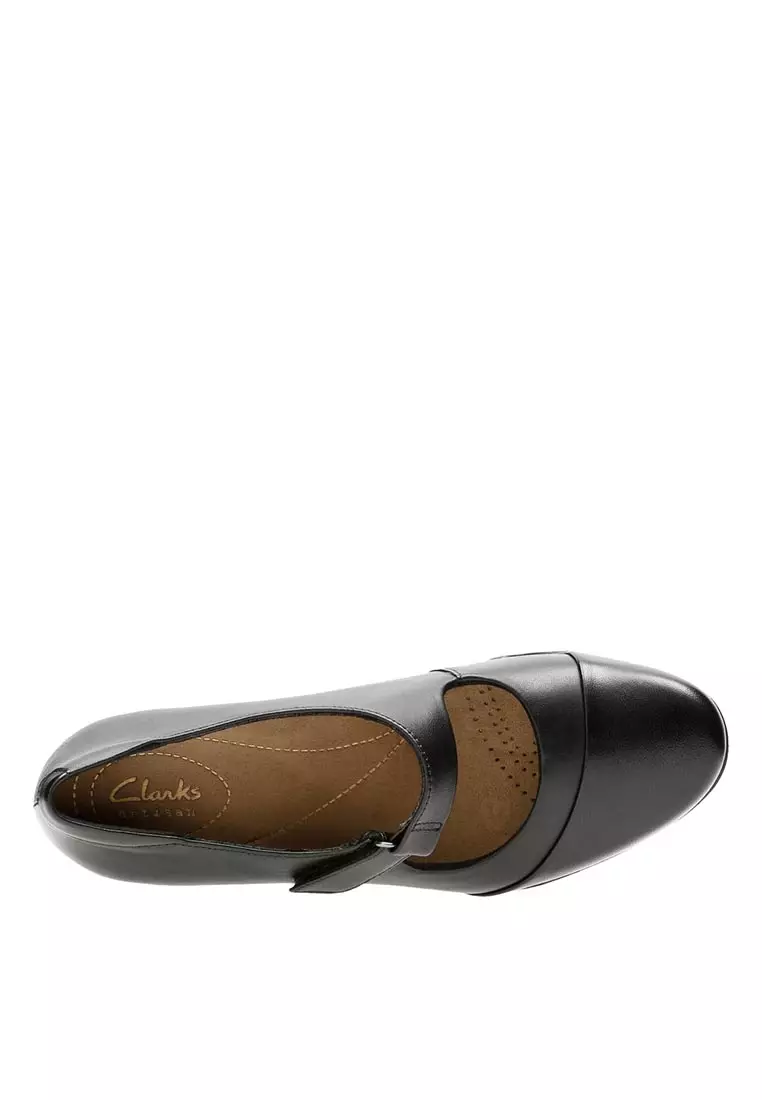 Womens Rosalyn Wren Mary Jane Pump Shoes - Black Leather