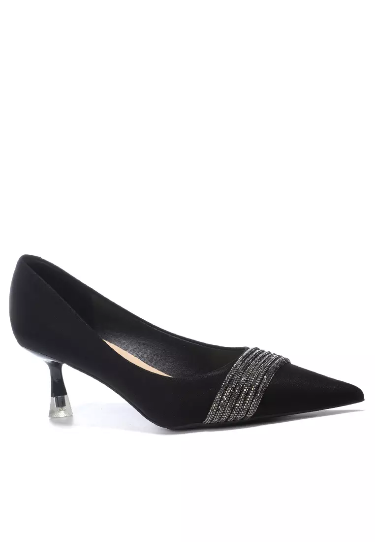 Discount on Twenty Eight Shoes  shoes - SKU: 6CM Rhinestone Microfiber Leather Pumps BY2161-6