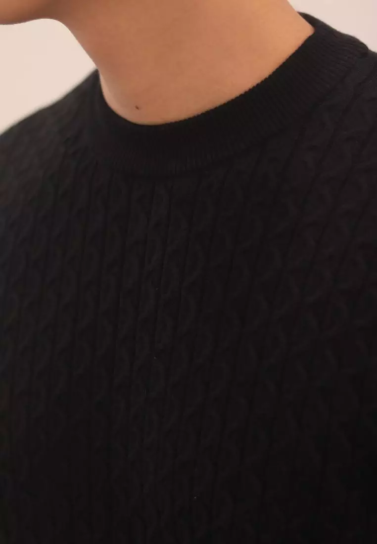 Kale Sylvester Black / Sweater Rajut