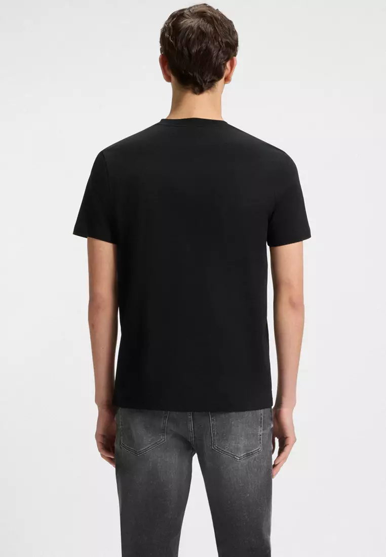 Rubber Print Logo Cotton Jersey T-Shirt - BOSS Orange