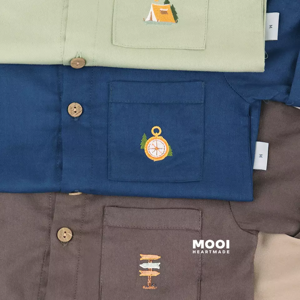 Mooi Kemeja Anak Laki – Laki Melvin Pocket Shirt - Khaki