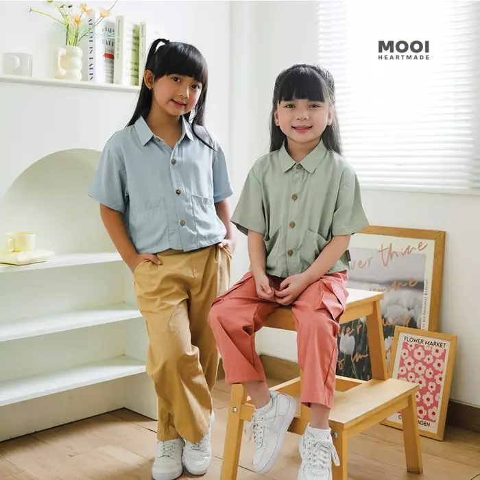 Mooi Atasan Anak Perempuan Chika Top - Dusty Pink